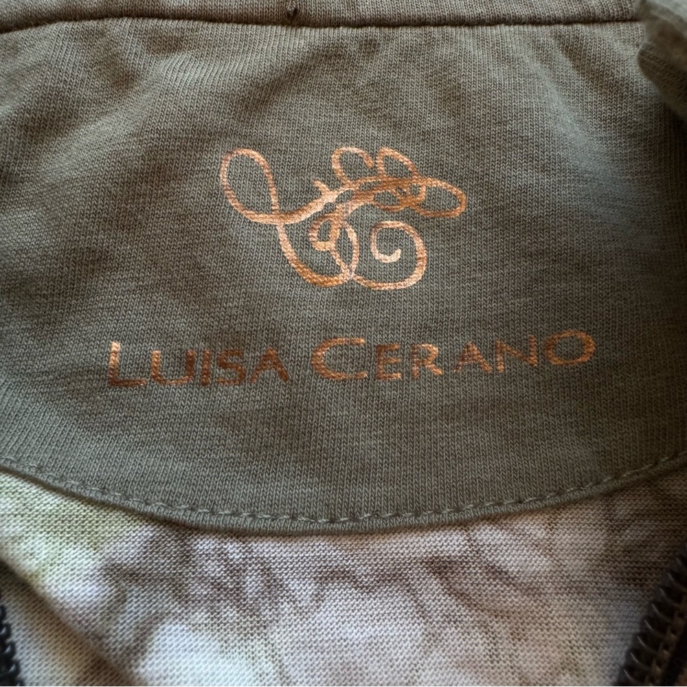 Y2K Luisa Cerano Abstract Print Zip Up Rhinestone Embellished Fairy Grunge Edgy - Picture 11 of 11